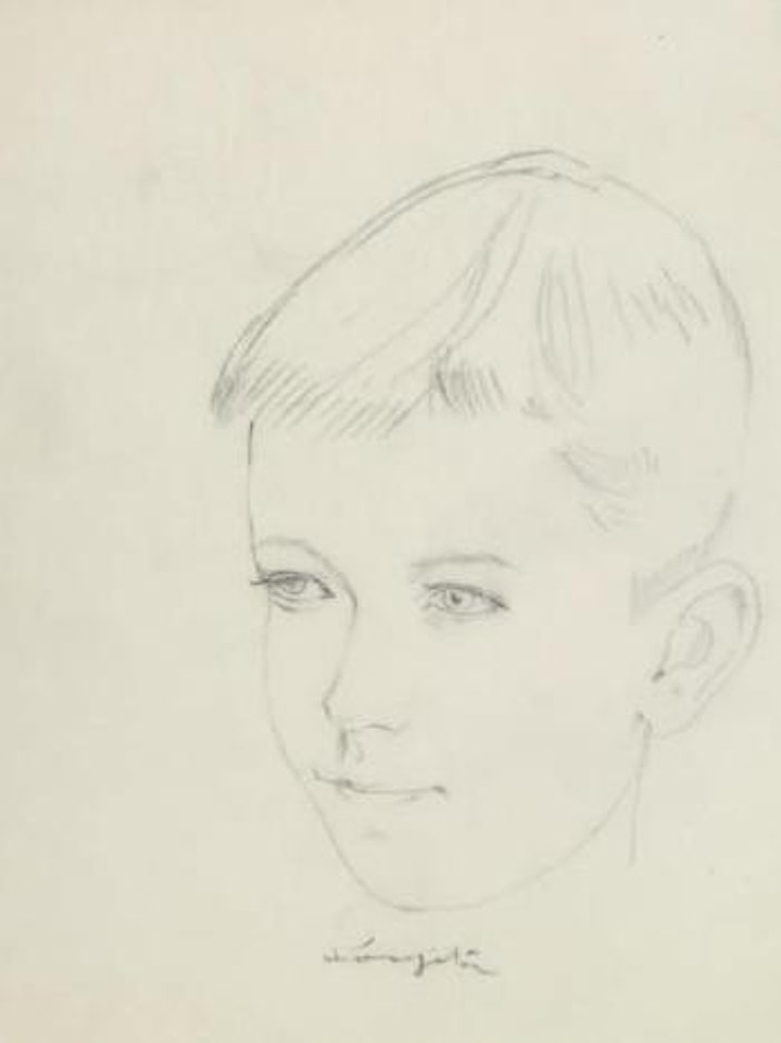 Visage de jeune homme by Leonard Tsuguharu Foujita