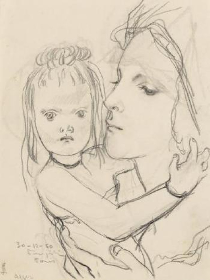Le baiser by Leonard Tsuguharu Foujita