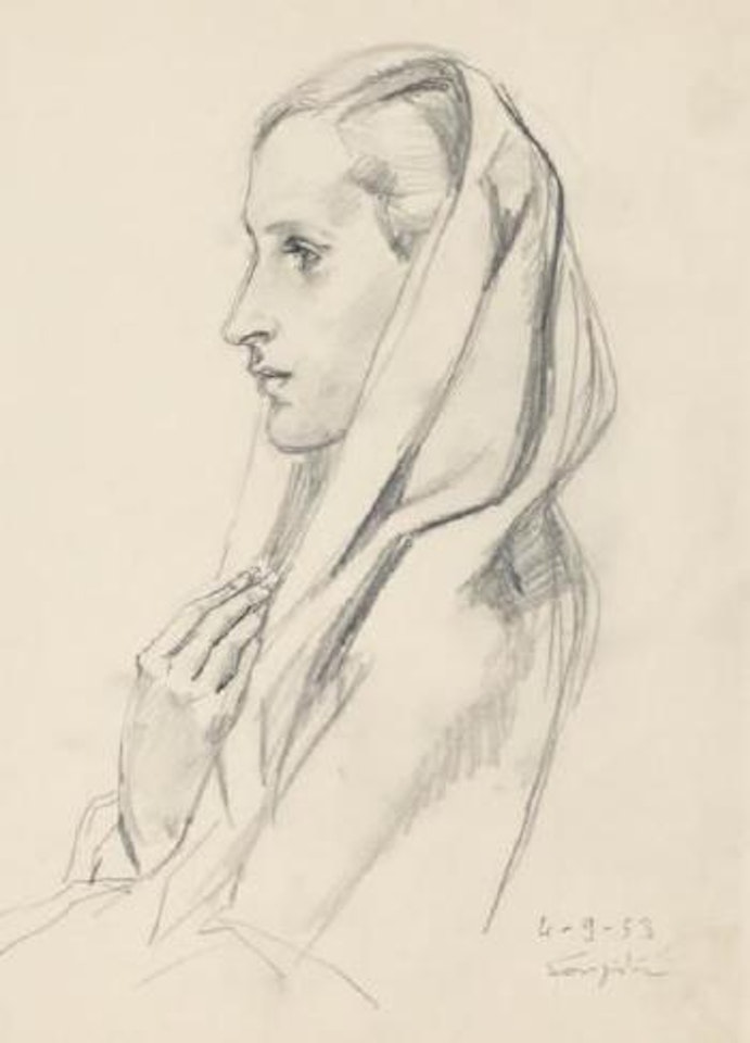 Femme au voile by Leonard Tsuguharu Foujita