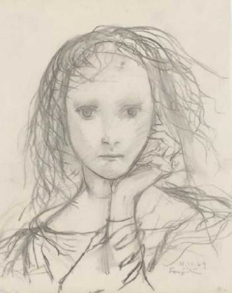 Jeune fille posant by Leonard Tsuguharu Foujita
