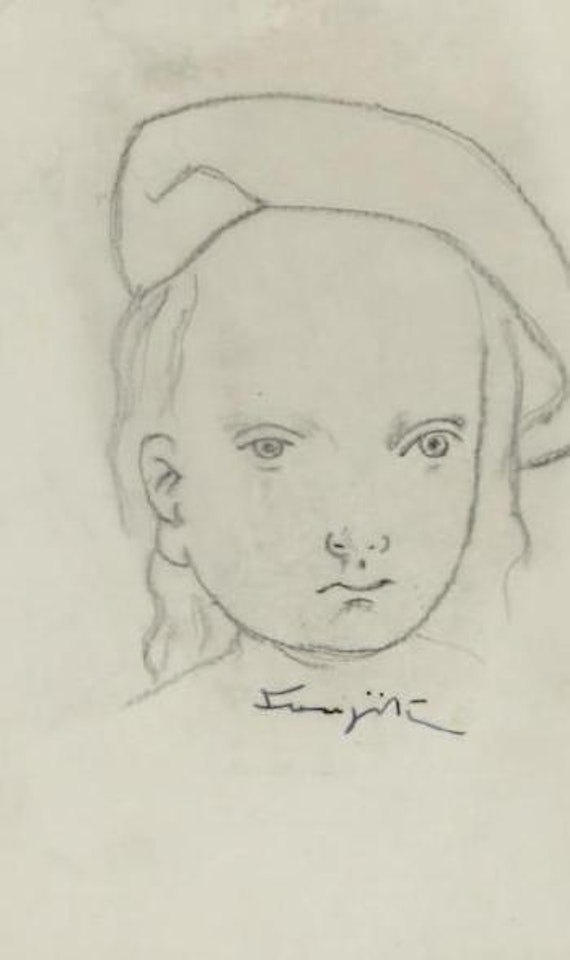 Fillette au béret by Leonard Tsuguharu Foujita