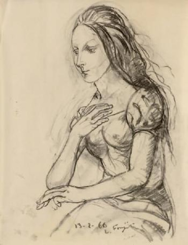 Jeune femme by Leonard Tsuguharu Foujita