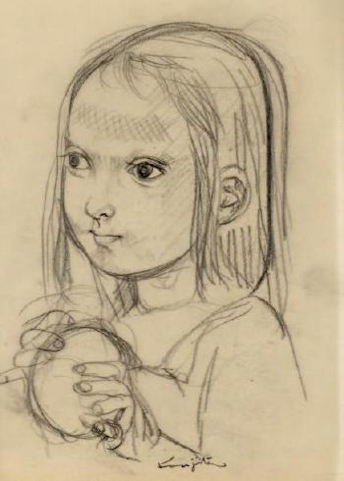 Fillette au ballon by Leonard Tsuguharu Foujita