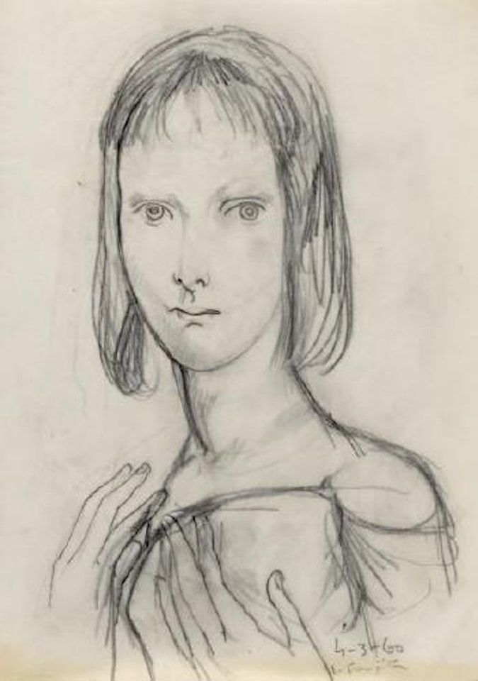 Jeune fille triste by Leonard Tsuguharu Foujita
