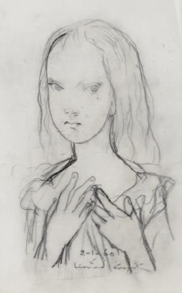 Fillette à la robe collerette by Leonard Tsuguharu Foujita