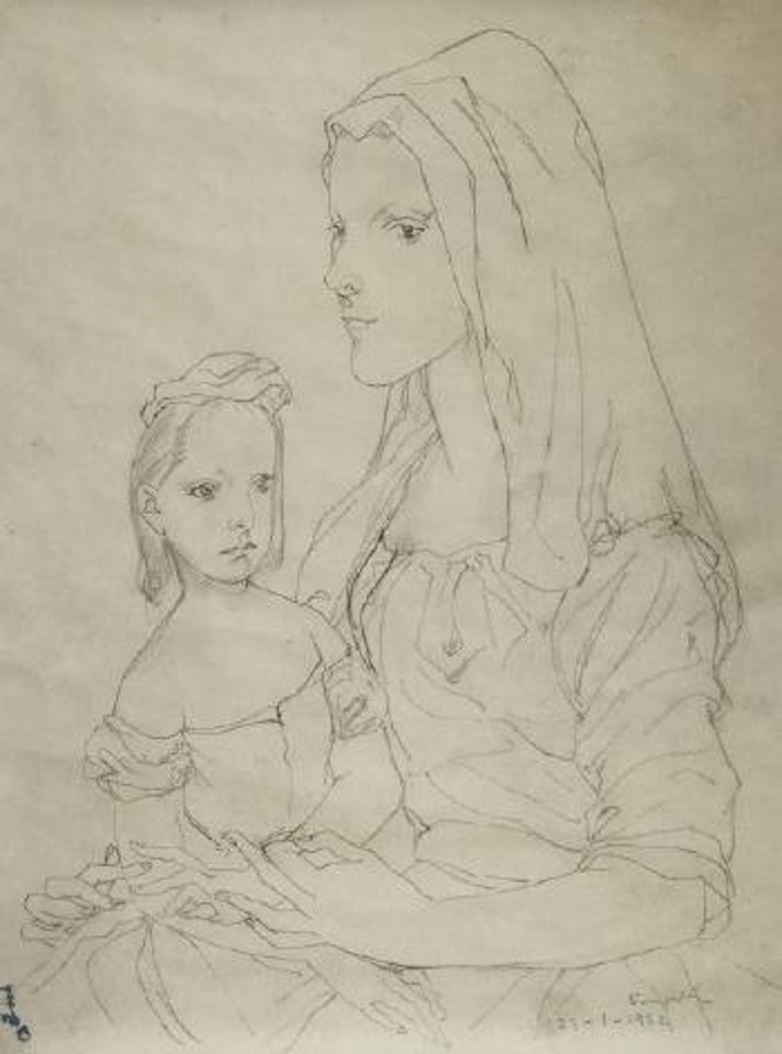 Mère et son enfant by Leonard Tsuguharu Foujita
