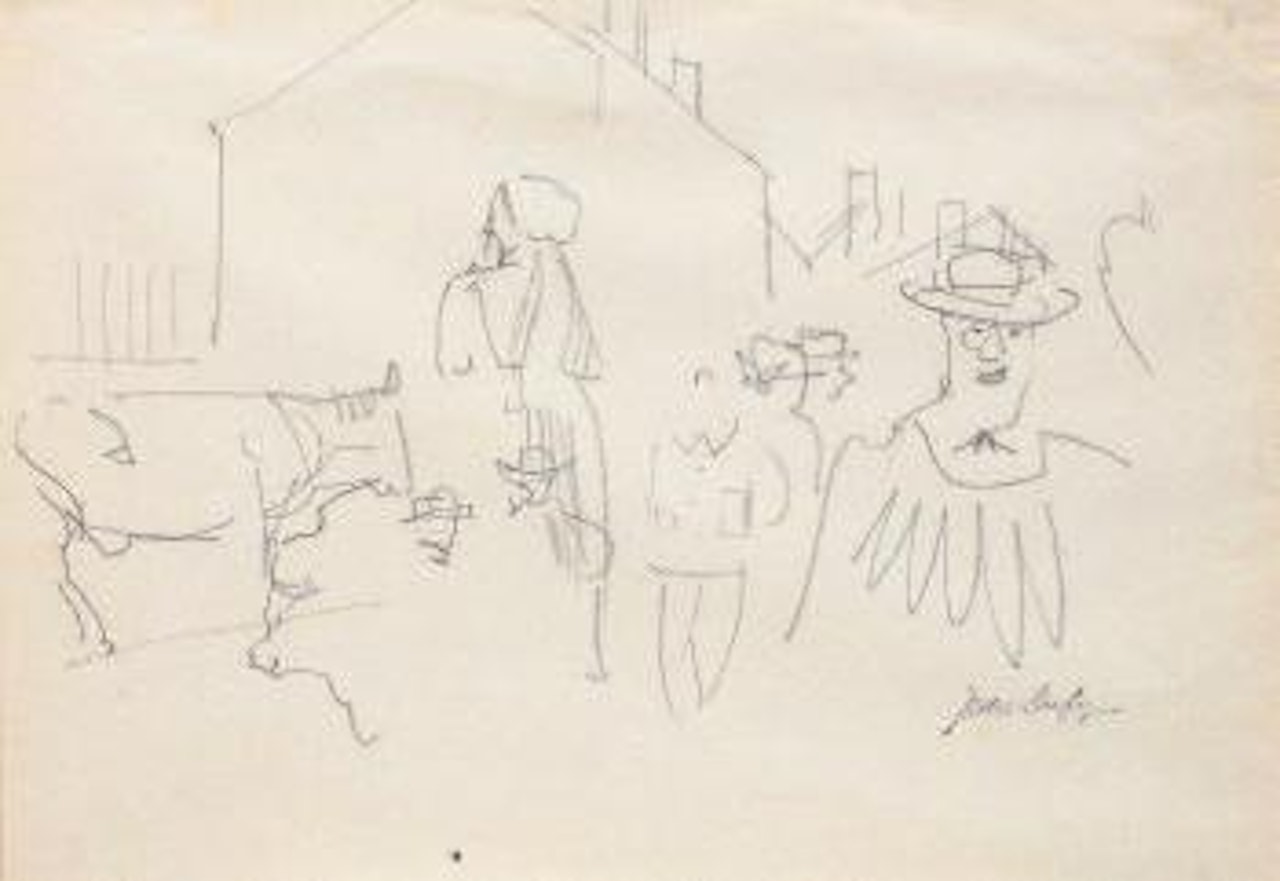 Scène de marché by Jean Dufy