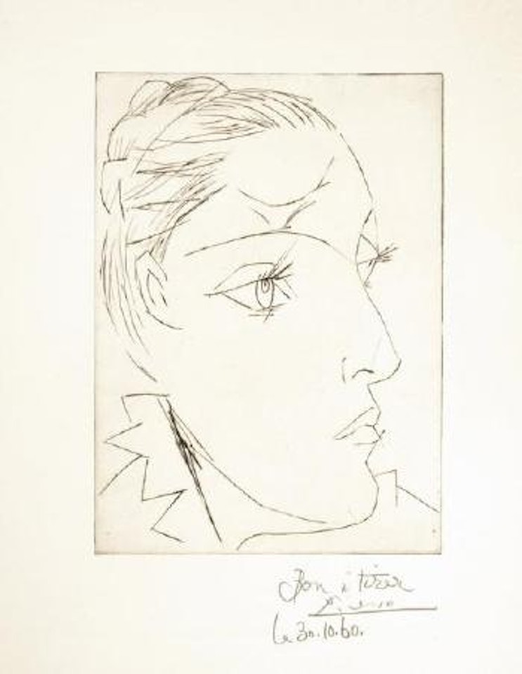 Portrait de Dora Maar au chignon II by Pablo Picasso