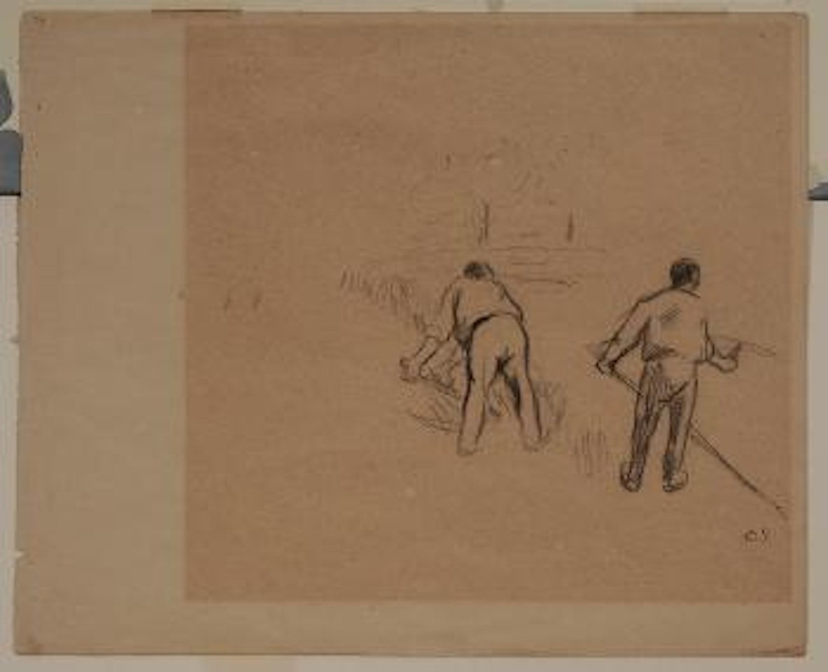 Hommes aux faucilles by Camille Pissarro