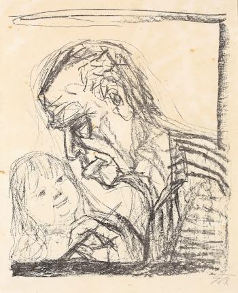 Selbstbildnis Mit Enkelkind by Otto Dix