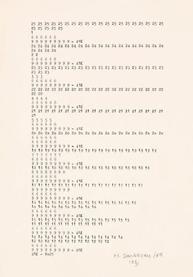 Zahlentypographie by Hanne Darboven