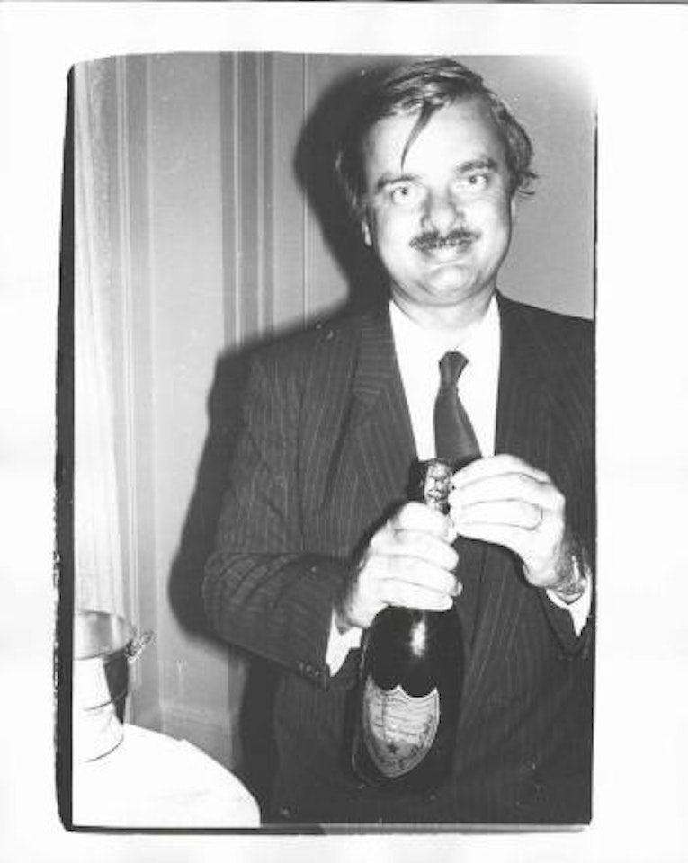 Party Guest Opening Champagne by Andy Warhol