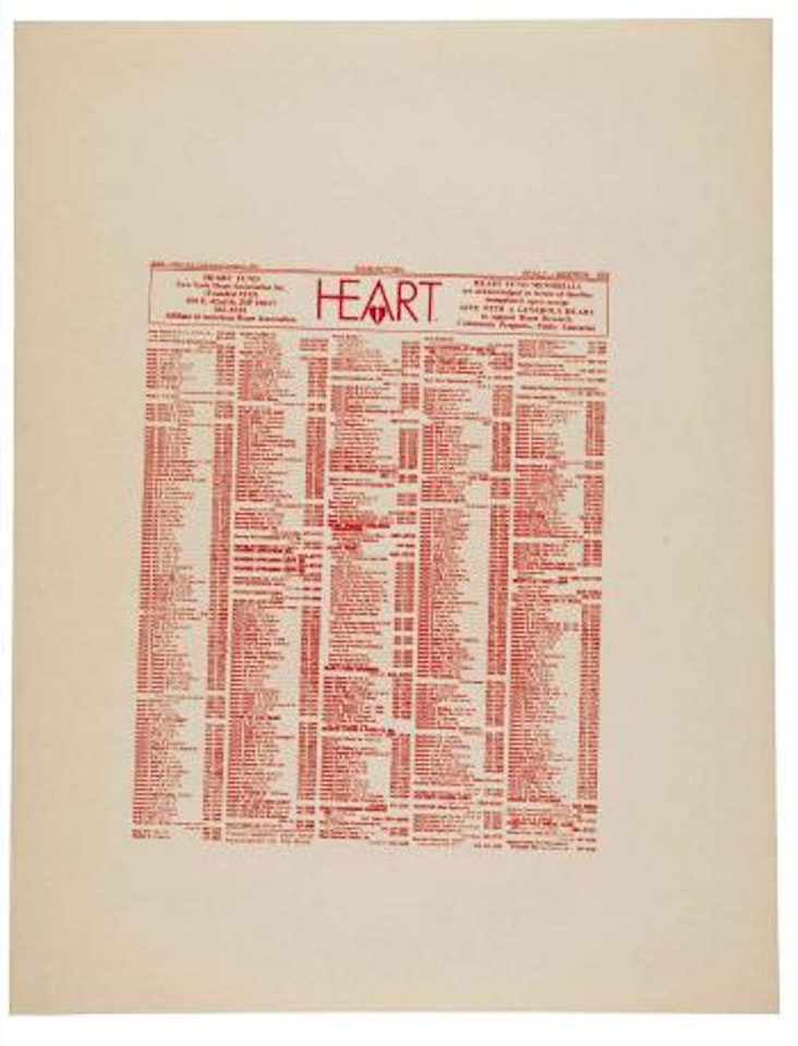 New York Heart Association Phonebook Ad (F & S IIIA.57) by Andy Warhol