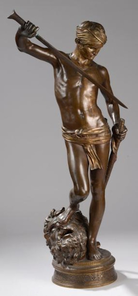 David vainqueur de Goliath by Marius Jean Antonin Mercie