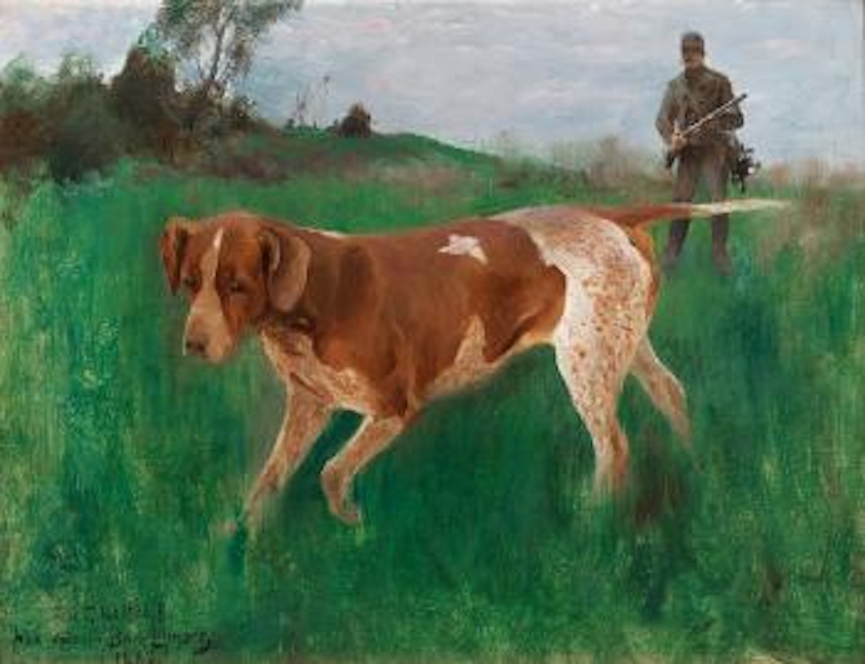Gustaf Kolthoff hunting by Bruno Liljefors