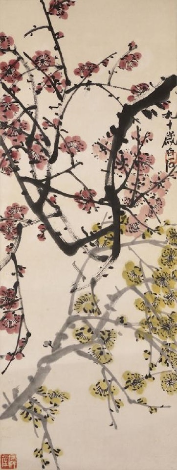 A blossoming plum tree by Qi Baishi