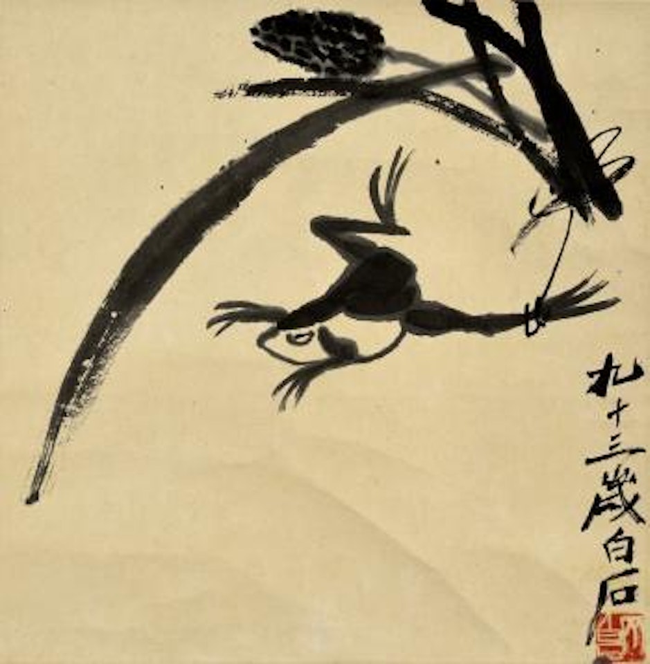Bait frog by Qi Baishi