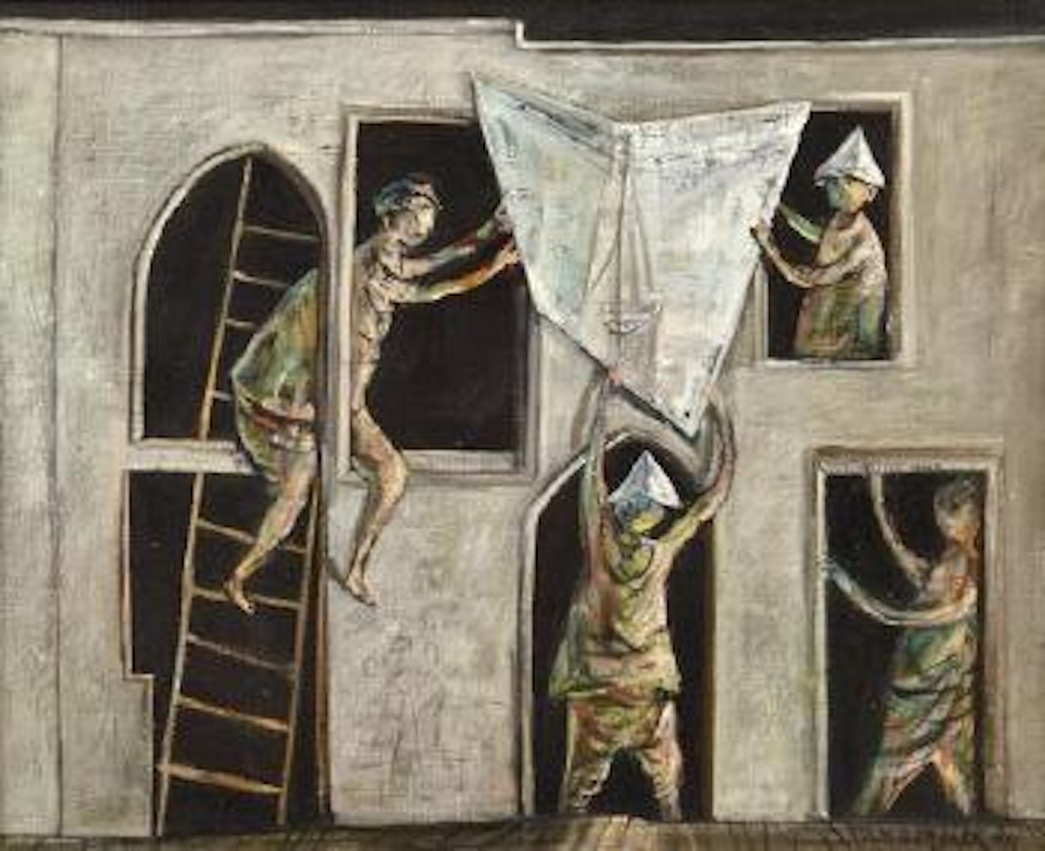 Preparing for a festival by Yosl Bergner