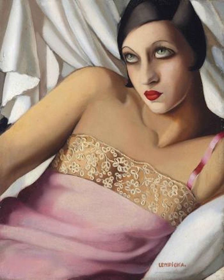 La chemise rose II by Tamara de Lempicka