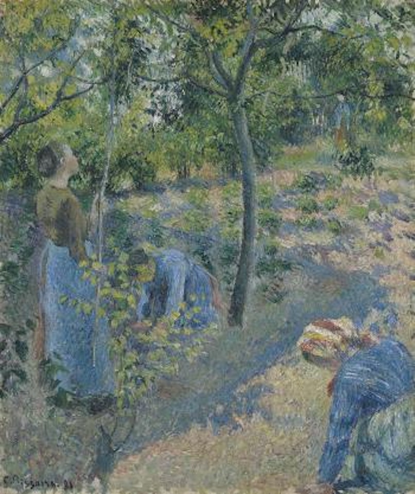 La cueillette des pommes by Camille Pissarro