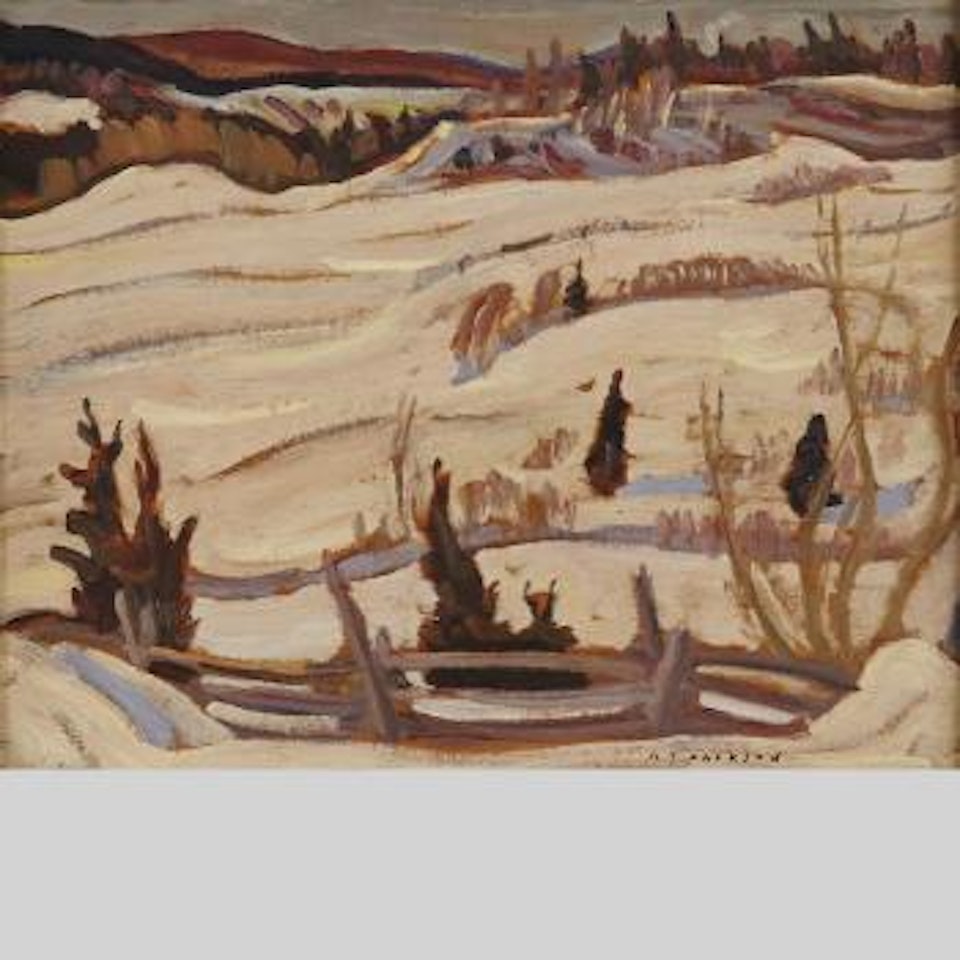 Fields in winter, Port au Persil, Que by Alexander Young Jackson