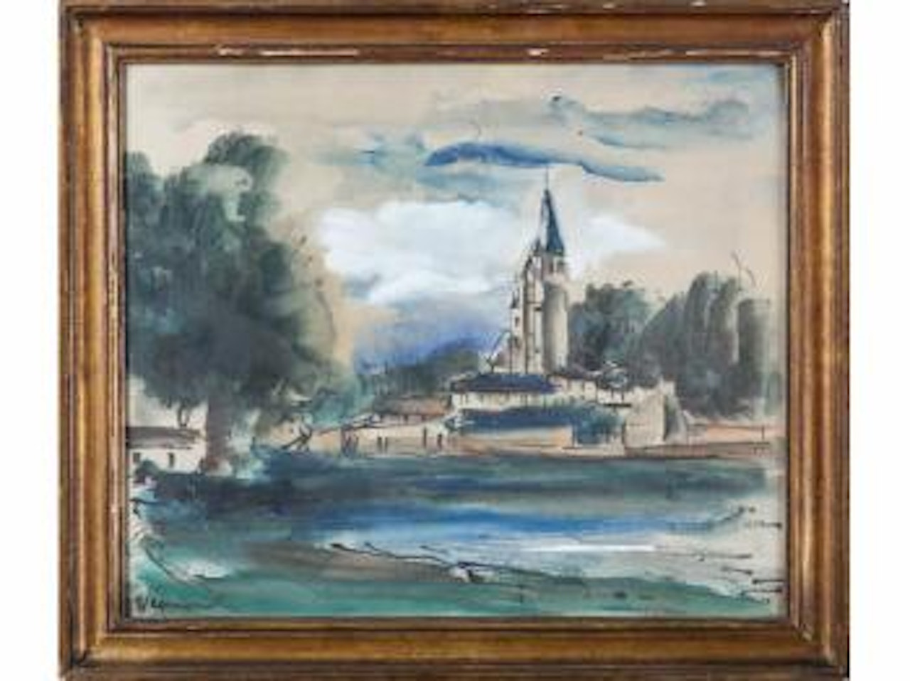 Paysage au château by Maurice de Vlaminck