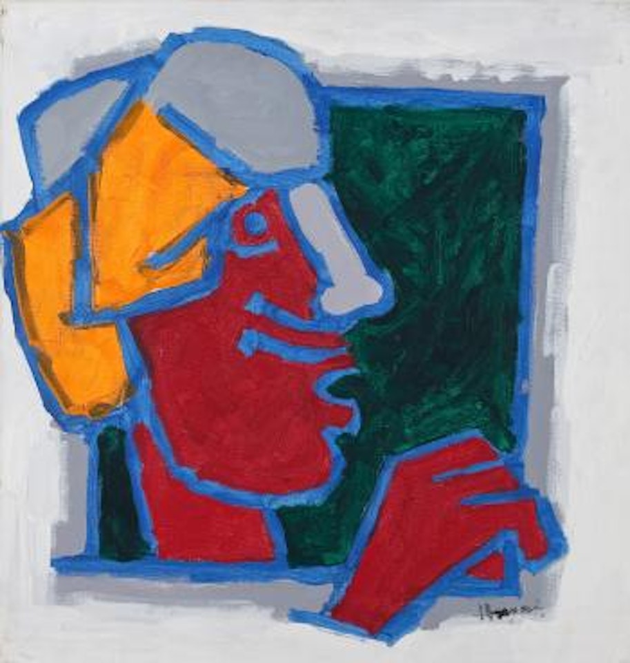 Rajasthani head by M.F. Husain