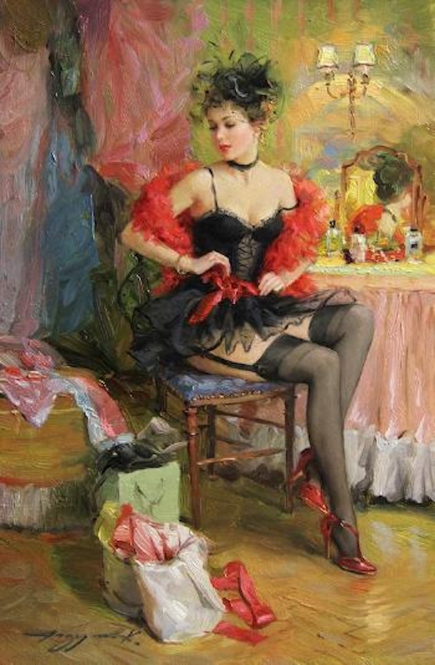 Sitting Before The Mirror by Constantin Razoumov