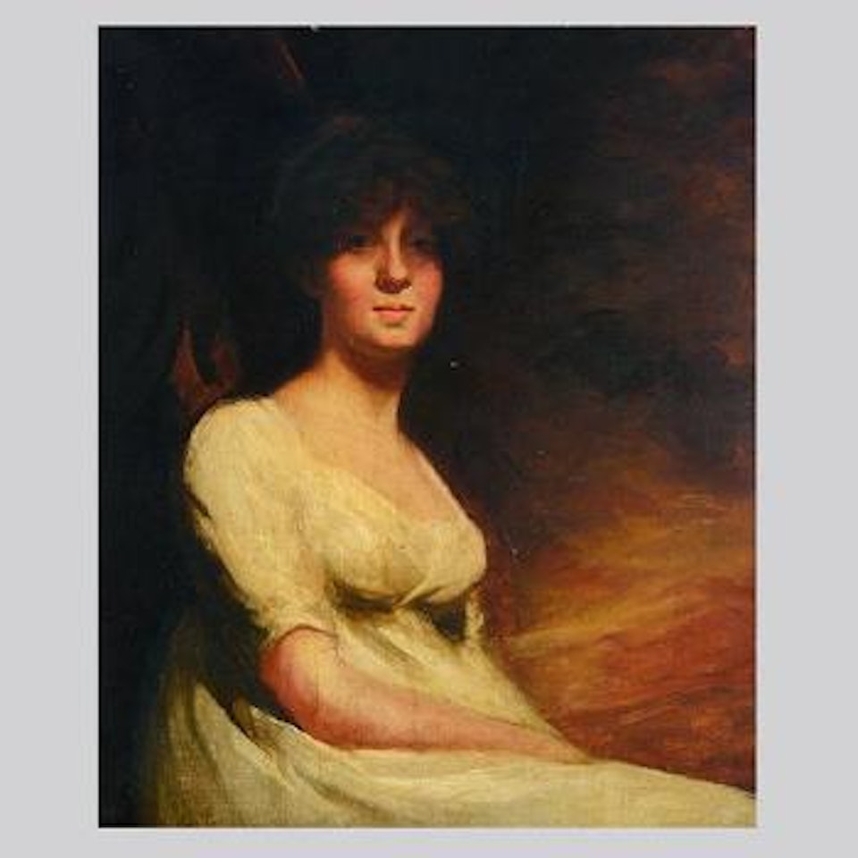 Untitled - Portrait of a Lady in White by Henry Raeburn