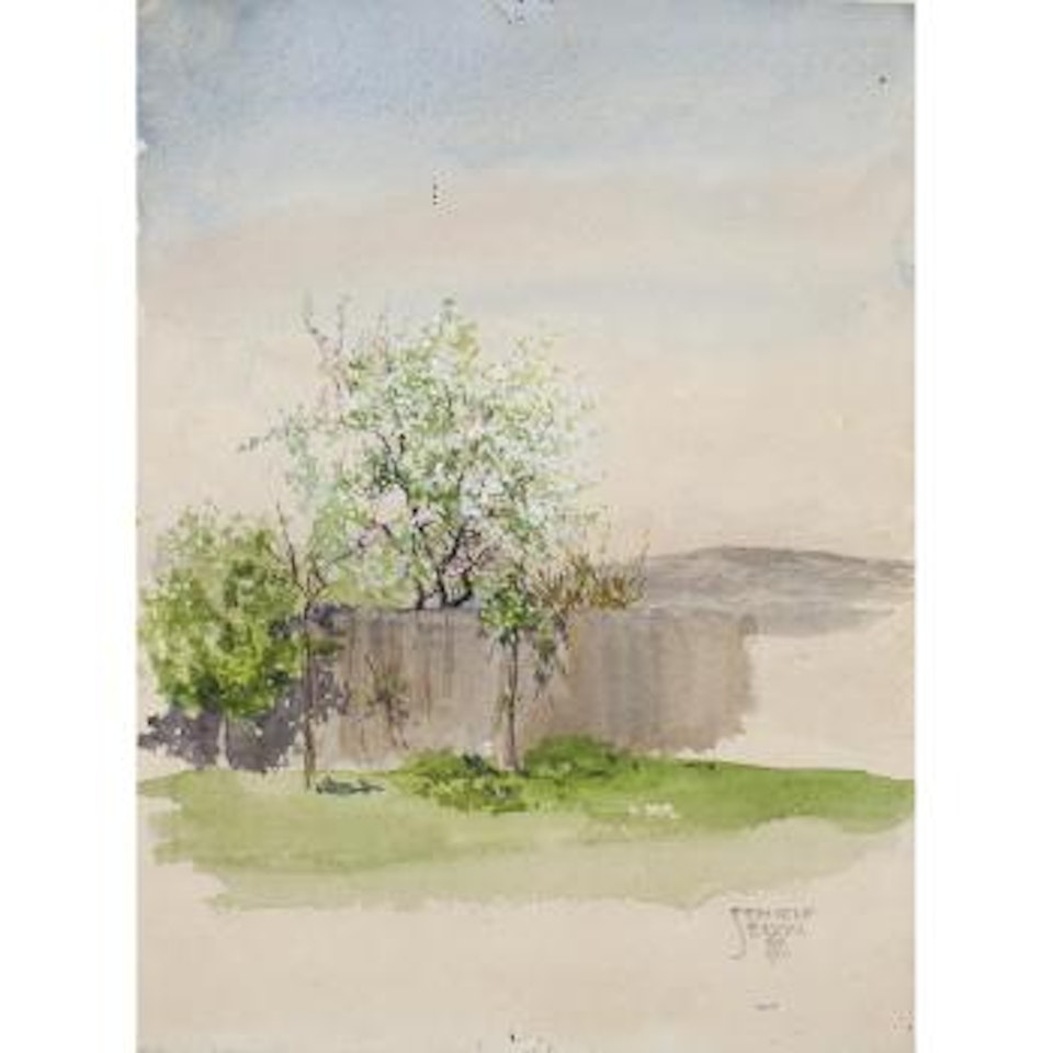 Garten mit baum by Egon Schiele