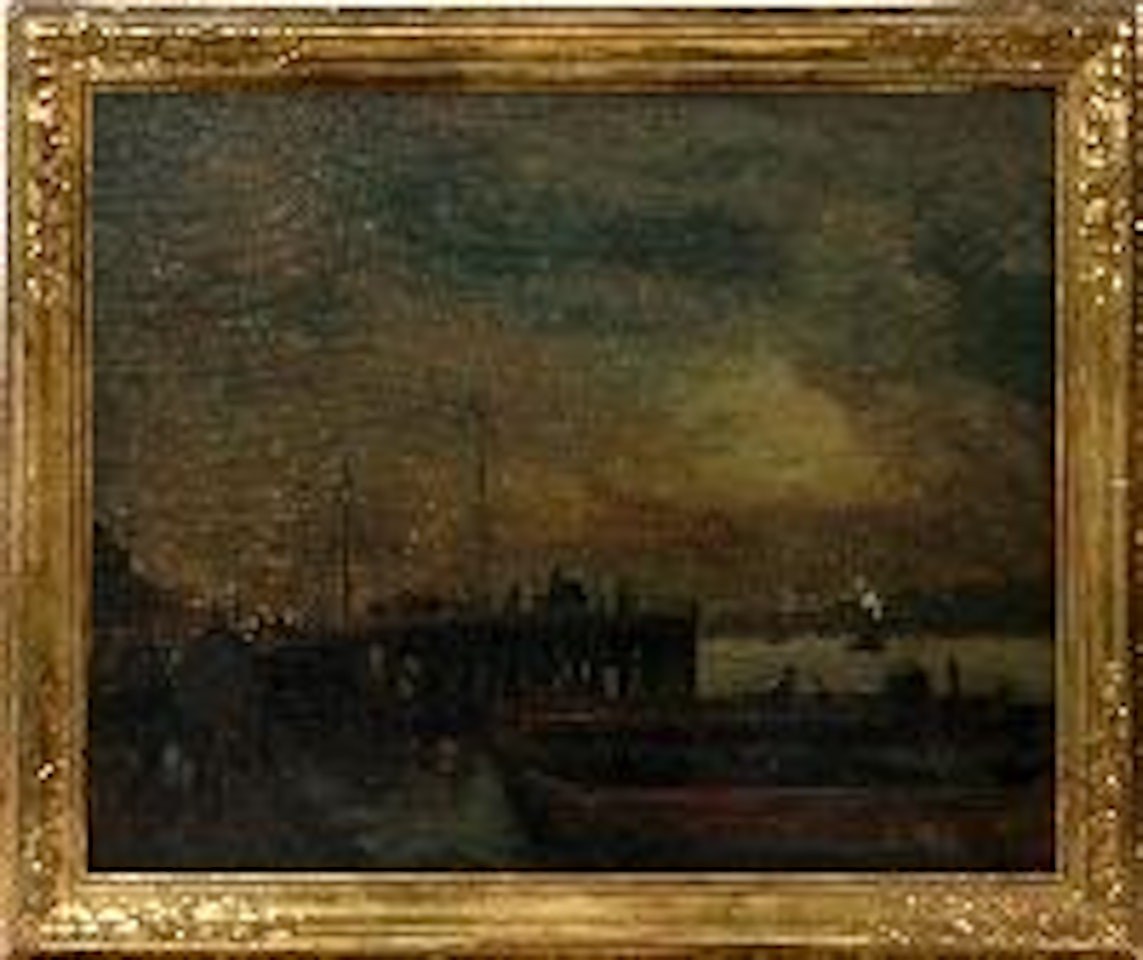 Coal pier at the North river by Robert Henri