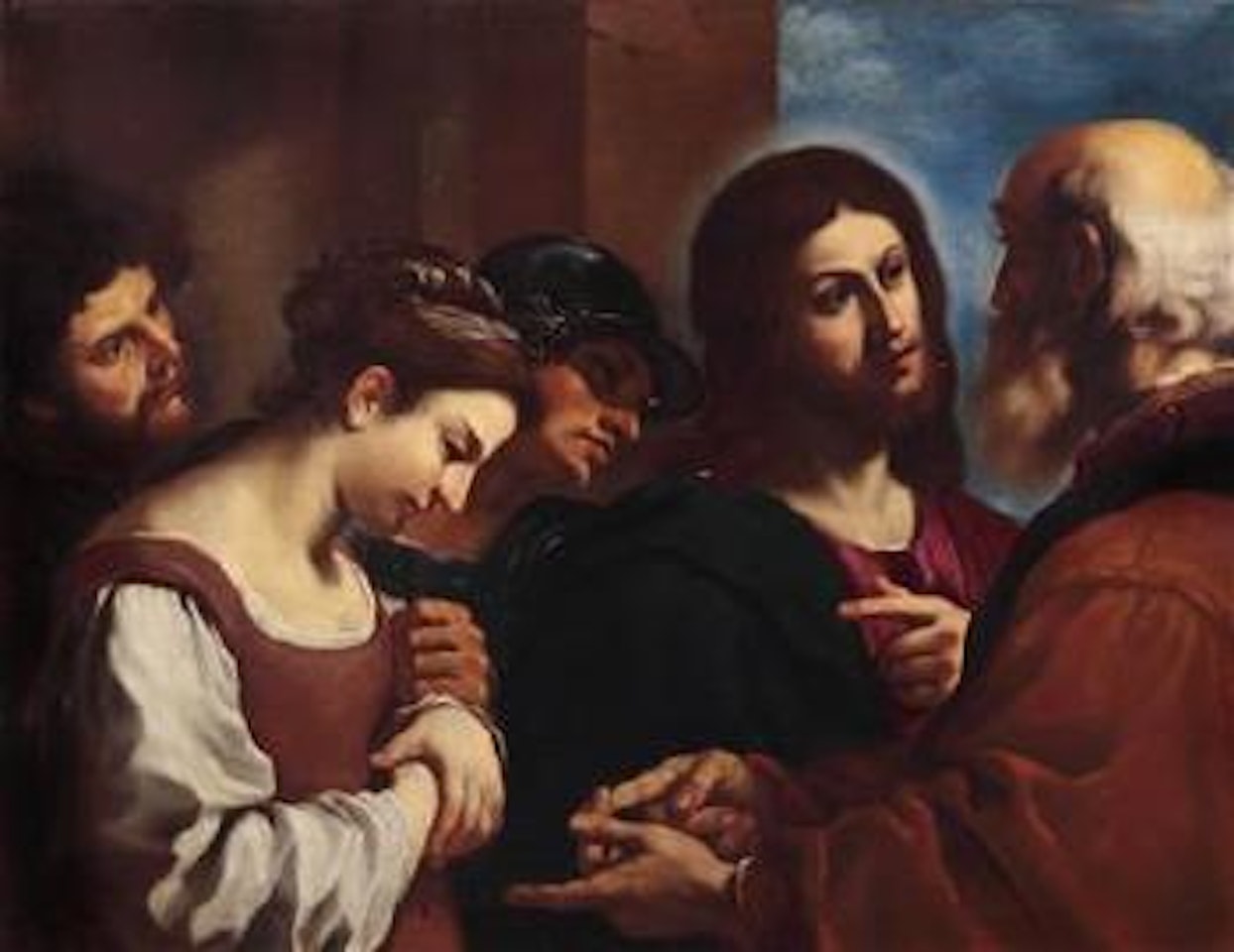 Christ and the Adulteress by Guercino