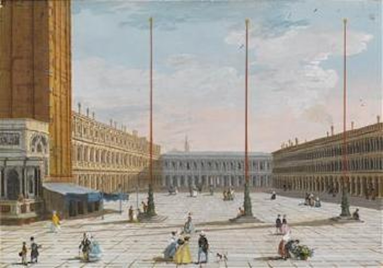 The Piazza San Marco in Venice, with the Ala Napoleonica by Giuseppe Bernardino Bison