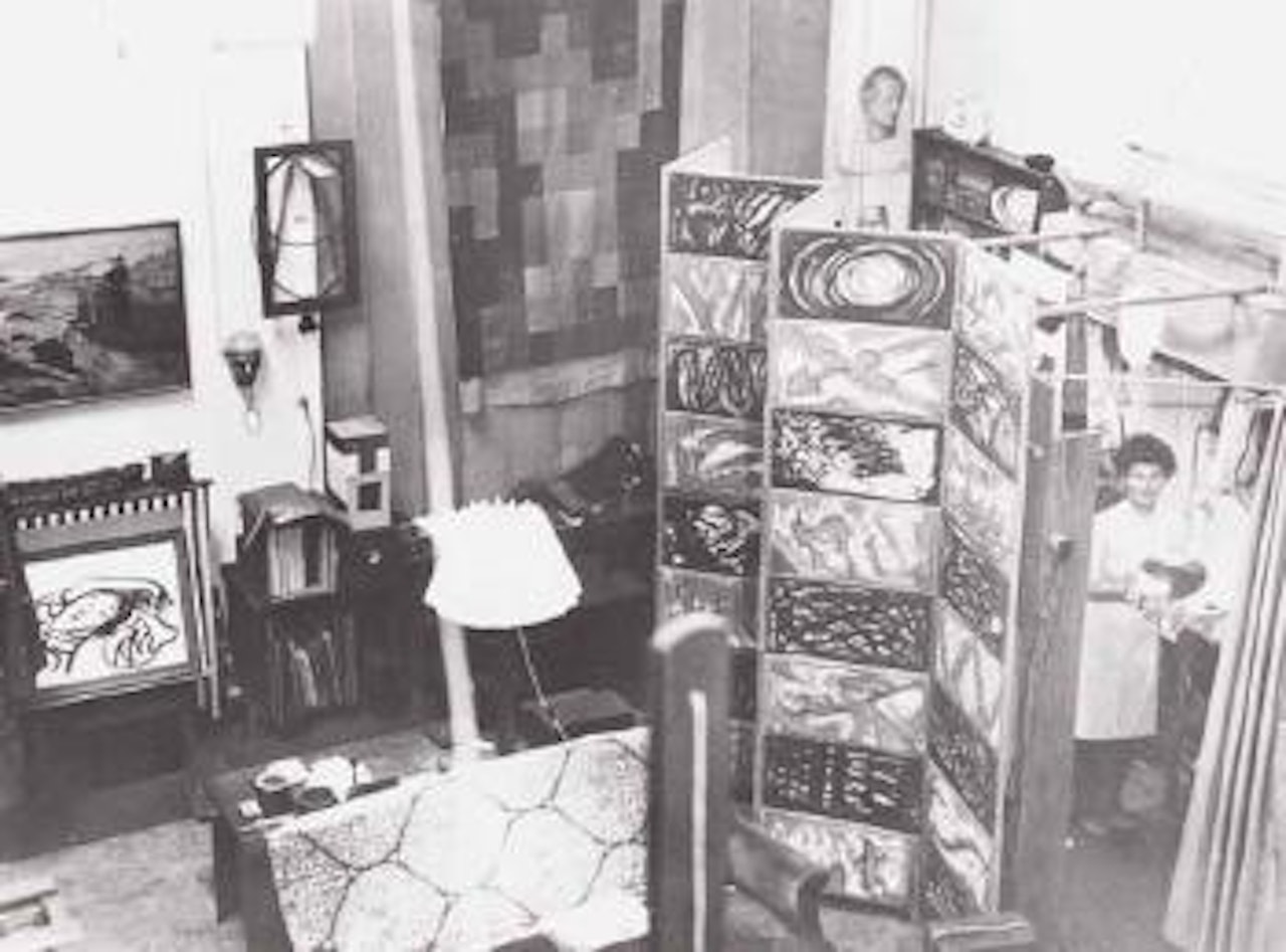 Juliet at studio at 2bis, rue Férou, Paris by Man Ray