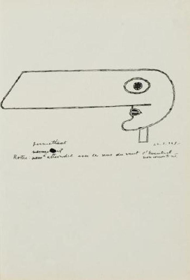 Visage cubiste de profil by Victor Brauner