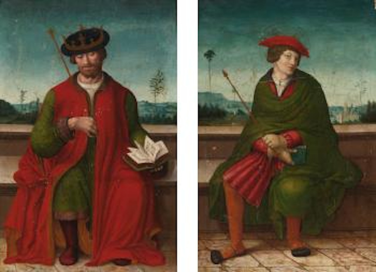 Two Saints: A Pair by Spanish School