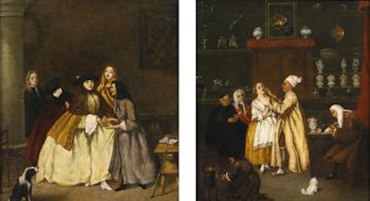 The Fortune Teller And The Apothecary: Two Paintings by Pietro Longhi