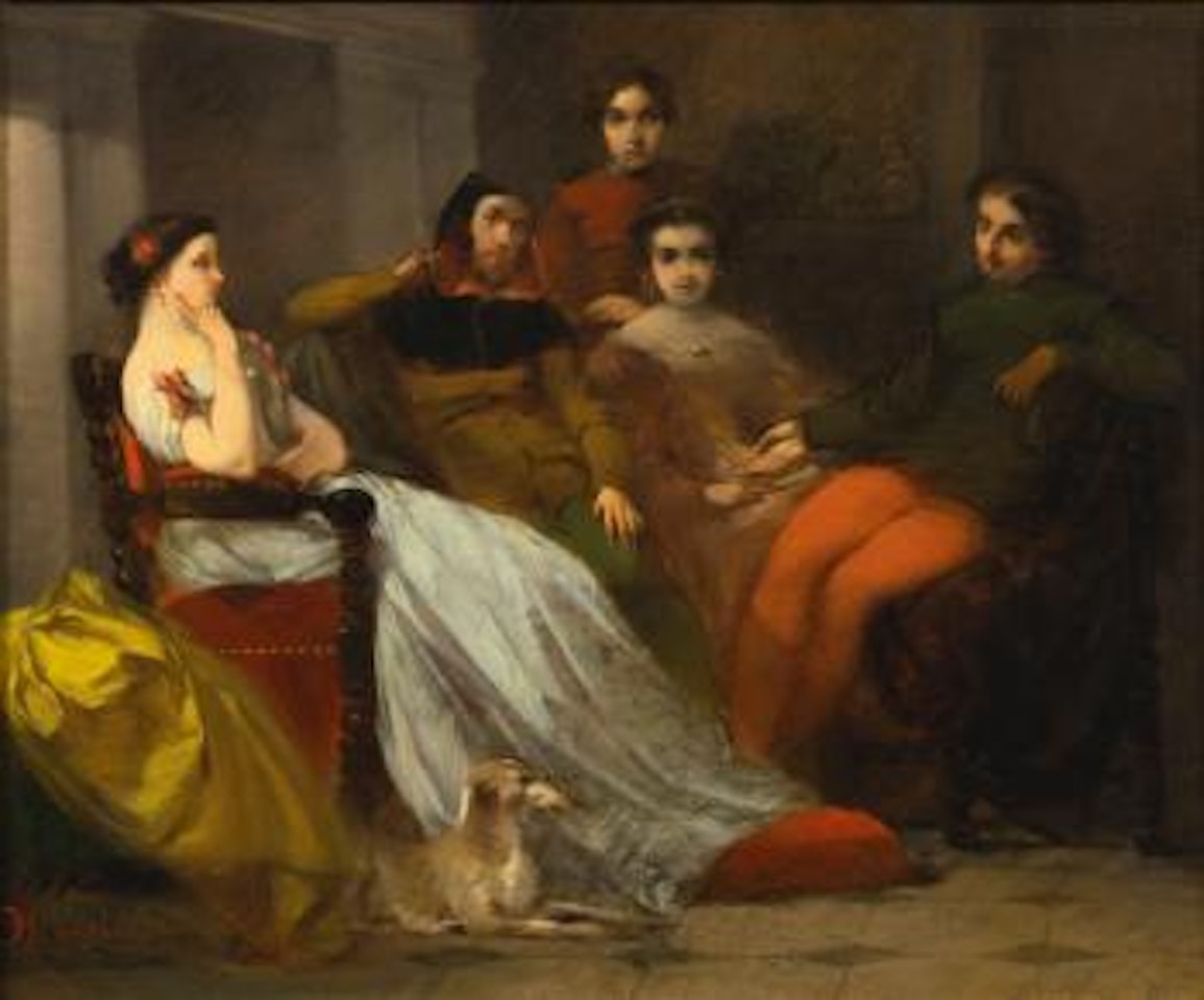 Conversation D'apres Diner by Adolphe Monticelli