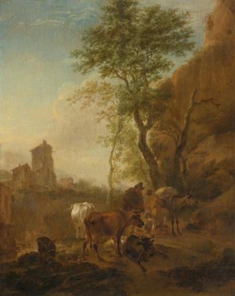Italianate Landscape With Cows by Nicolaes Pietersz Berchem