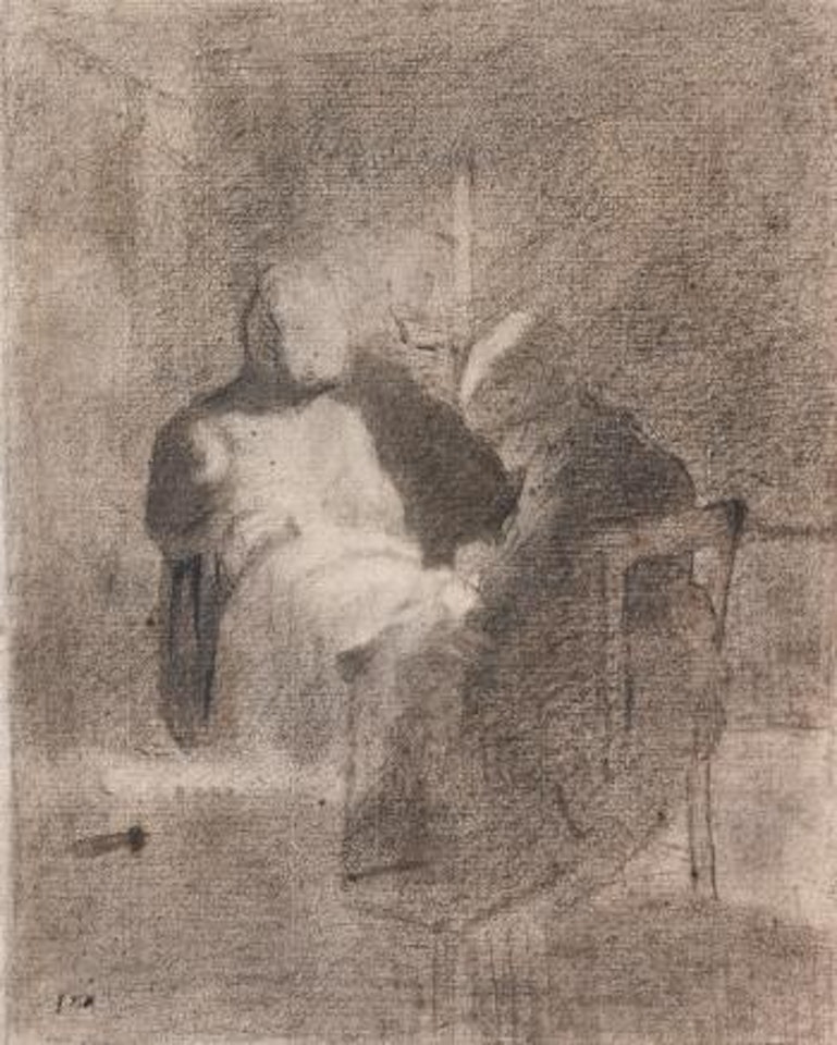 Deux Femmes Cousant by Jean-François Millet