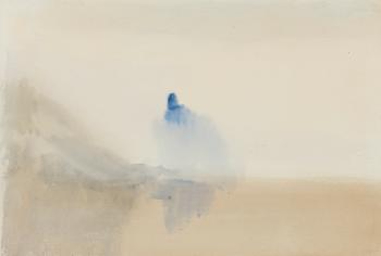 Study Of A Castle By A Lake - Recto; Study Of A Castle And Buildings On A River - Verso by Joseph Mallord William Turner