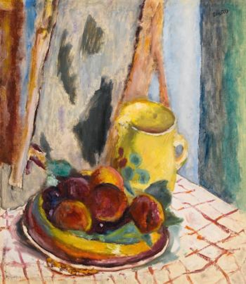 Nature Morte Aux Pêches Et Au Pot Jaune by Pierre Bonnard