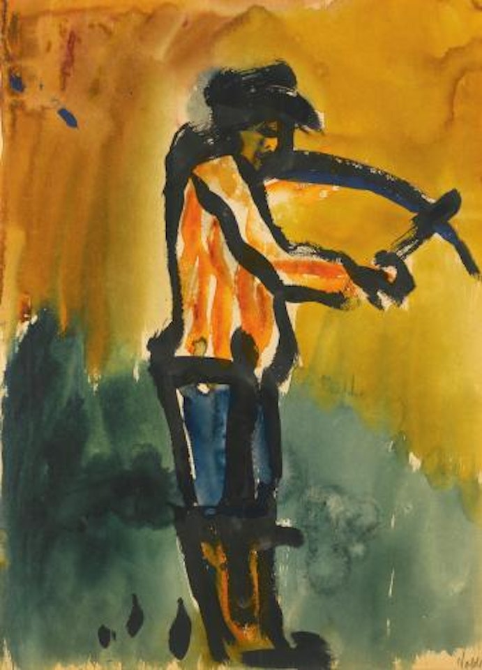 Bauer Mit Einer Sense (Farmer With Sythe) by Emil Nolde