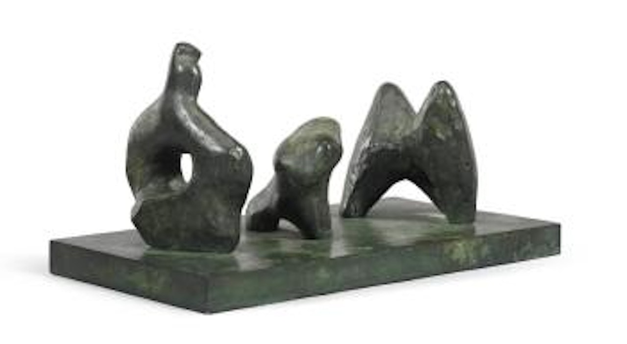 Three Piece Reclining Figure by Henry Moore