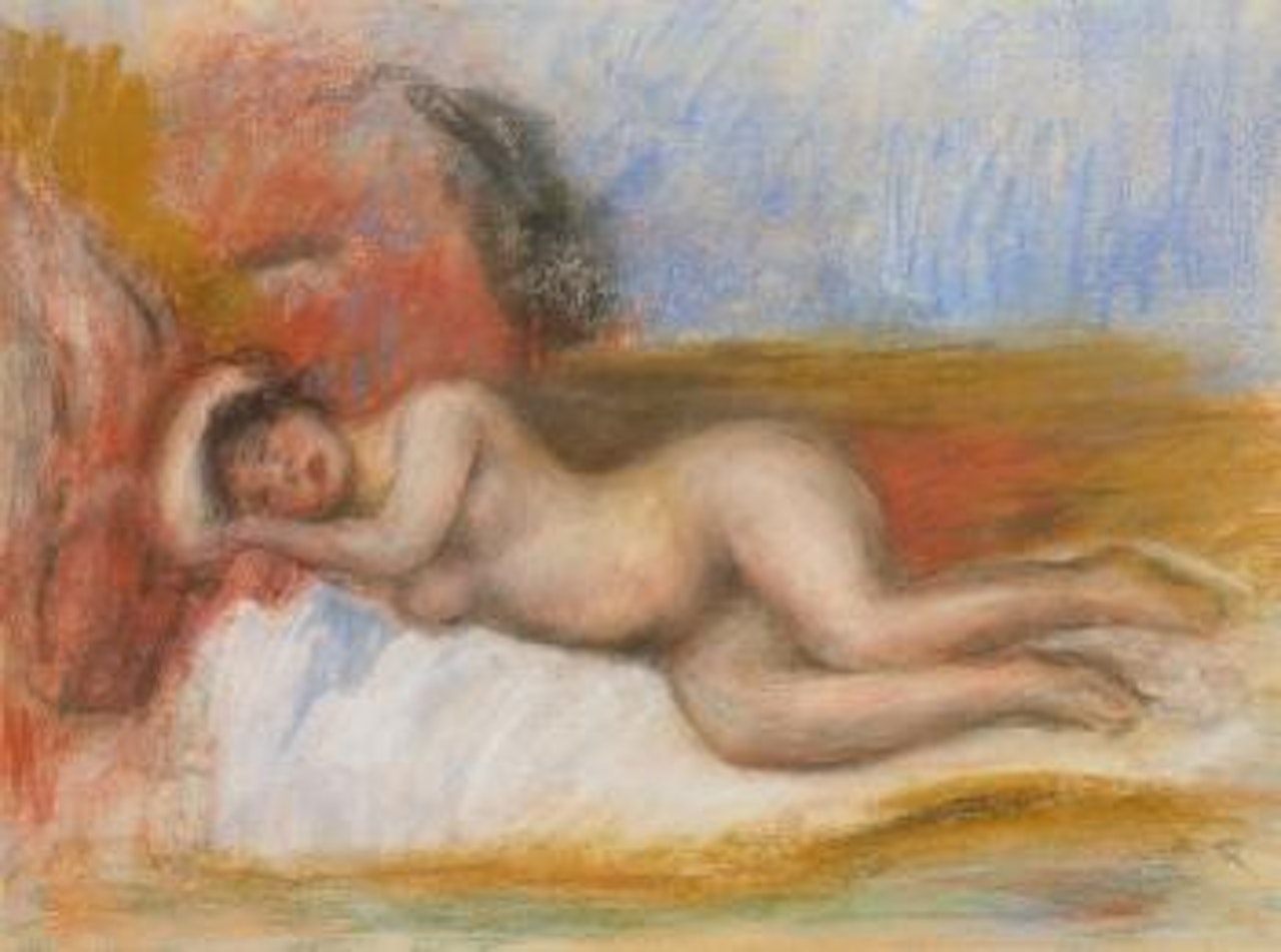 Étude De Nu Ou Nu Allongé by Pierre-Auguste Renoir