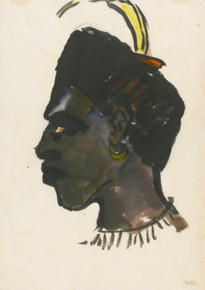 Südseeinsulaner (Im Profil Nach Links) (South Sea Islander (In Profile To The Left)) by Emil Nolde