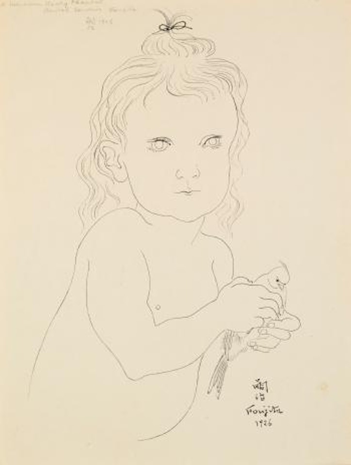 L'enfant À L'oiseau by Leonard Tsuguharu Foujita