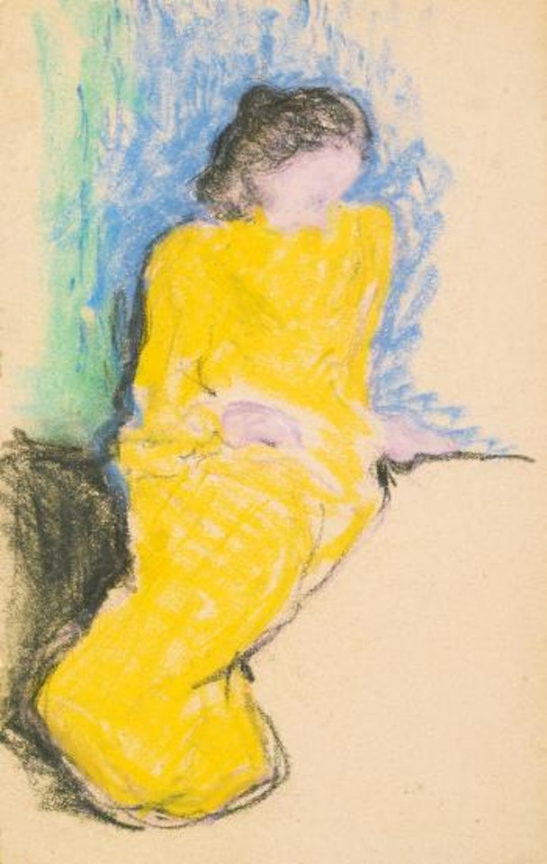 Femme Assise En Robe Jaune, Marie Vuillard by Édouard Vuillard