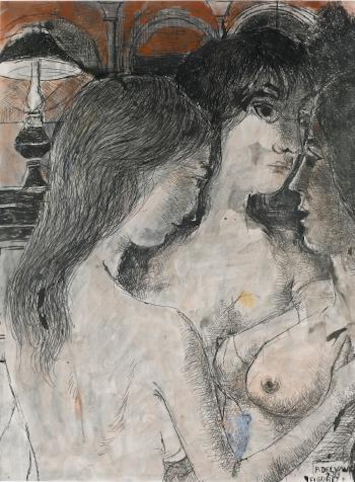 Trois Figures by Paul Delvaux