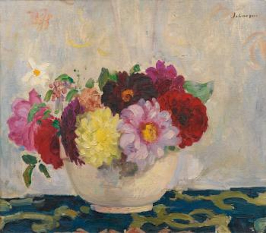 Coupe De Dahlias by Henri Lebasque
